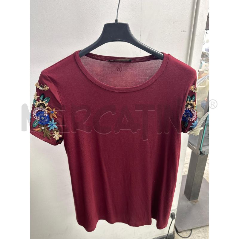 MAGLIA DONNA WEEKEND MAX MARA ROSSA PERLINE MANICHE | Mercatino dell'Usato Montesilvano 1