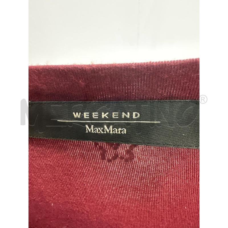 MAGLIA DONNA WEEKEND MAX MARA ROSSA PERLINE MANICHE | Mercatino dell'Usato Montesilvano 2