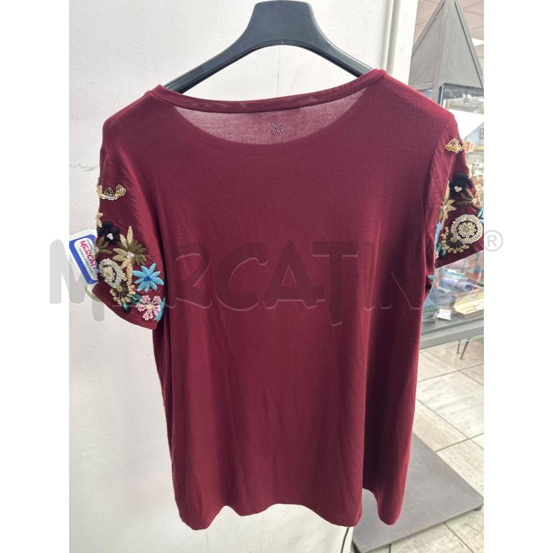 MAGLIA DONNA WEEKEND MAX MARA ROSSA PERLINE MANICHE | Mercatino dell'Usato Montesilvano 3