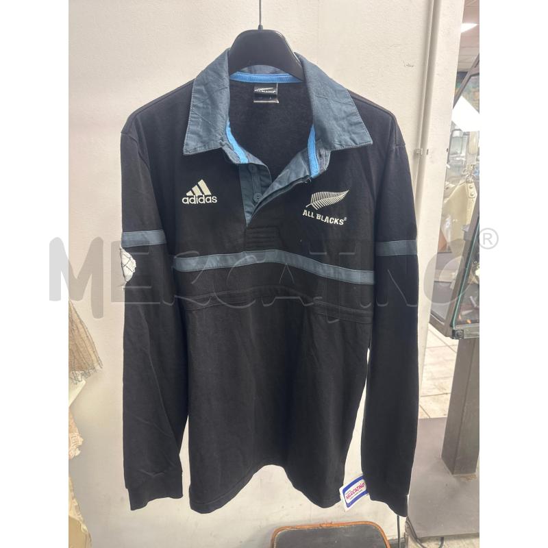 MAGLIA UOMO ADIDAS ALL BLACKS NERA RIGHE PETROLIO | Mercatino dell'Usato Montesilvano 1