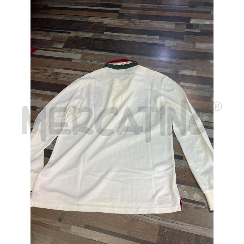 MAGLIA UOMO AEREONAUTICA MIITARE BIANCA COLLO ROSSO TG XLL | Mercatino dell'Usato Montesilvano 3