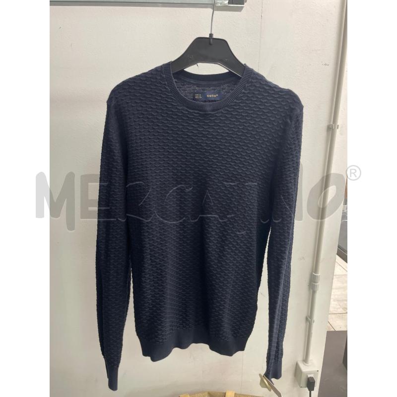 MAGLIA UOMO COTONE BLU CELIO | Mercatino dell'Usato Montesilvano 1