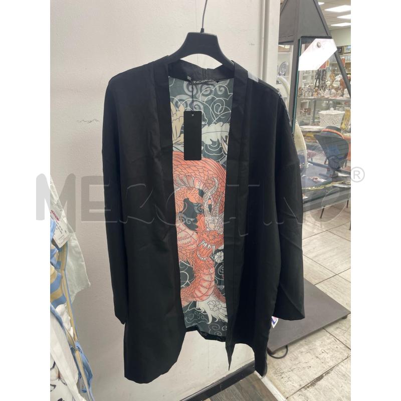 MAGLIA UOMO INCERUN KIMONO NERO STAMPA DRAGONE ROSSO | Mercatino dell'Usato Montesilvano 1