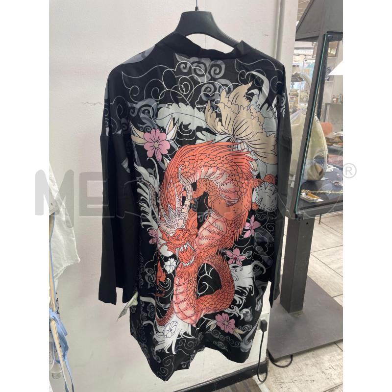 MAGLIA UOMO INCERUN KIMONO NERO STAMPA DRAGONE ROSSO | Mercatino dell'Usato Montesilvano 2
