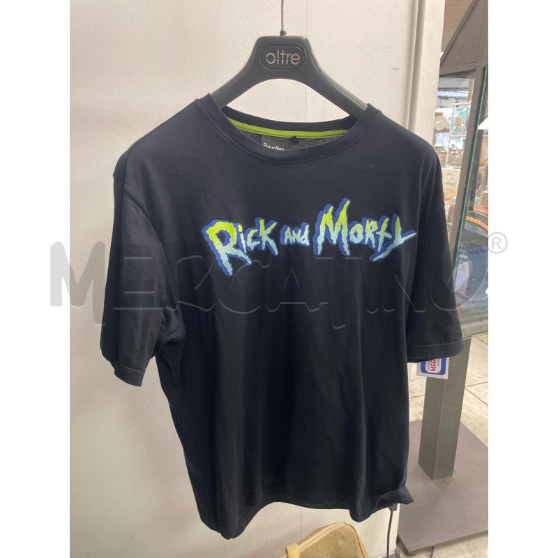 MAGLIA UOMO NERA RICK AND MORTY SCRITTA VERDE | Mercatino dell'Usato Montesilvano 1