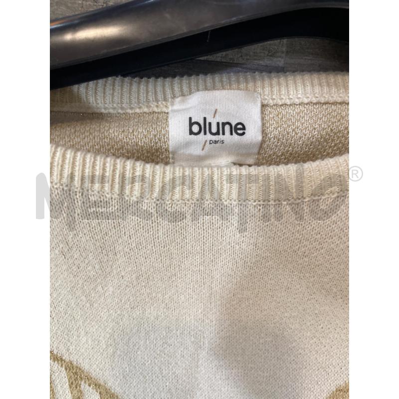 MAGLIONE DONNA BLUNE BEIGE RIGHINE DORATE | Mercatino dell'Usato Montesilvano 2