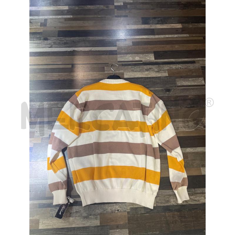 MAGLIONE UOMO PAUL & SHARK BIANCO RIGHE MARRO GIALLE | Mercatino dell'Usato Montesilvano 3