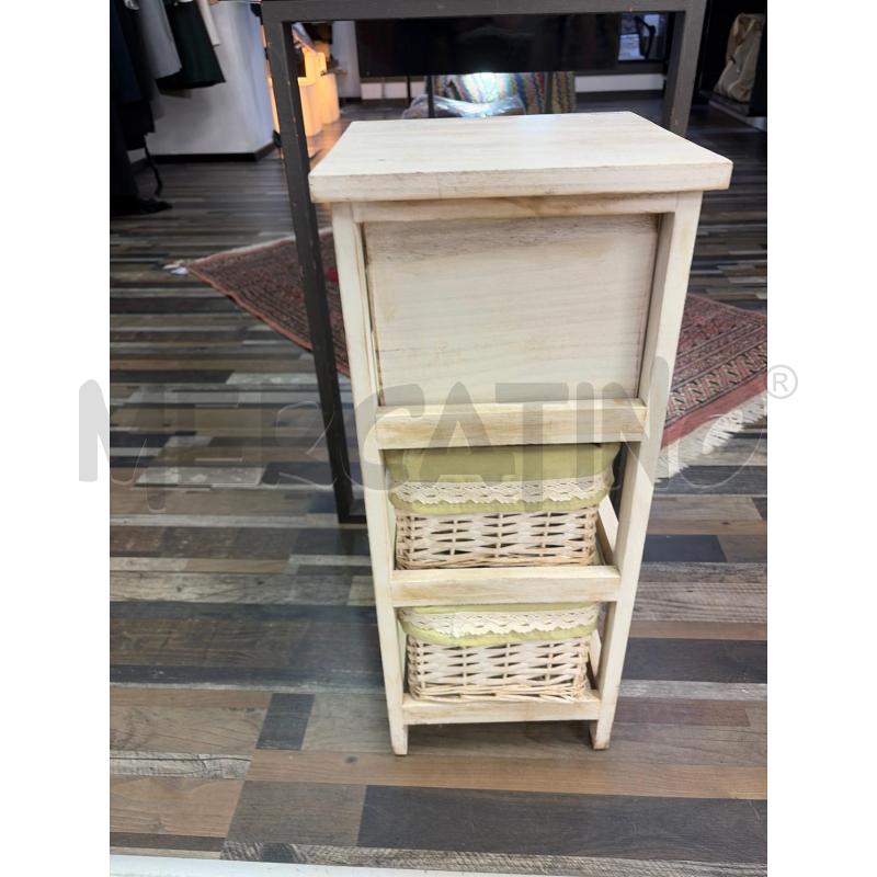 MOBILETTO BIANCO 3 CASSETTI SHABBY | Mercatino dell'Usato Montesilvano 3