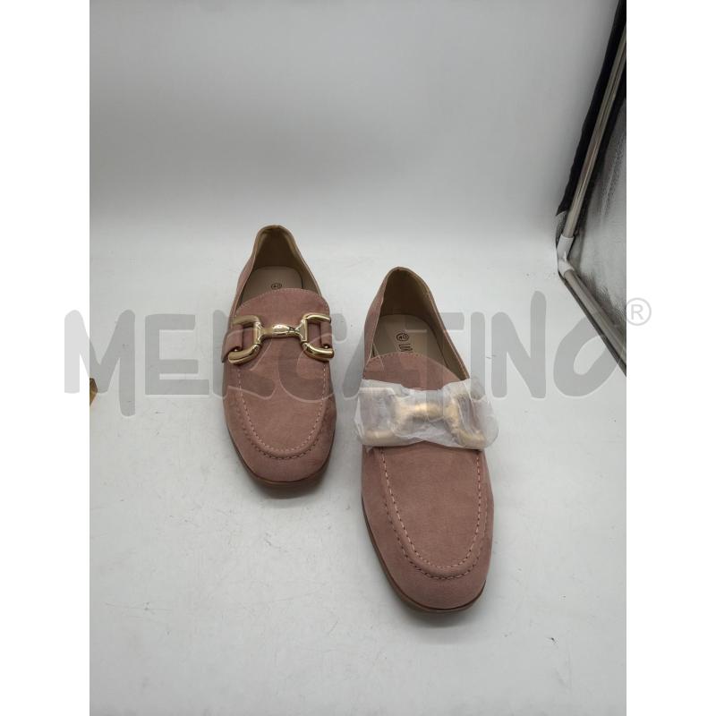 MOCASSINI DONNA LORA FERRES ROSA SCAMOSCIATE FIBIA DORATA | Mercatino dell'Usato Montesilvano 2
