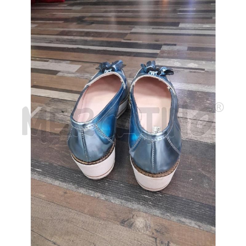 MOCASSINI DONNA TOSCA BLU SHOES AZZURRE ARGENTEE  | Mercatino dell'Usato Montesilvano 3