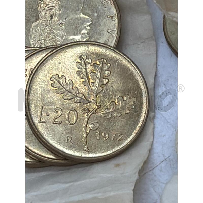 MONETE GRUPPO 20 LIRE 1972 | Mercatino dell'Usato Montesilvano 2