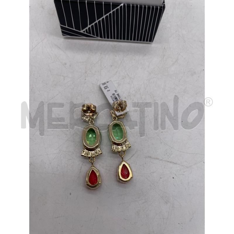 ORECCHINI STRASS VERDE ROSA EVITA | Mercatino dell'Usato Montesilvano 2