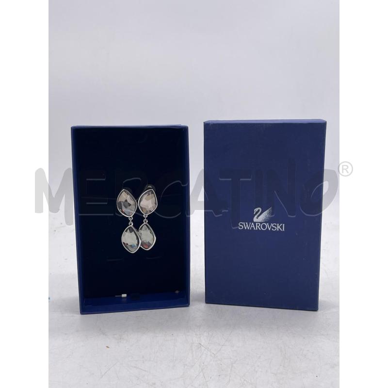 ORECCHINI SWAROVSKI GOCCIA PENDENTE GRIGI ARGENTATI | Mercatino dell'Usato Montesilvano 1
