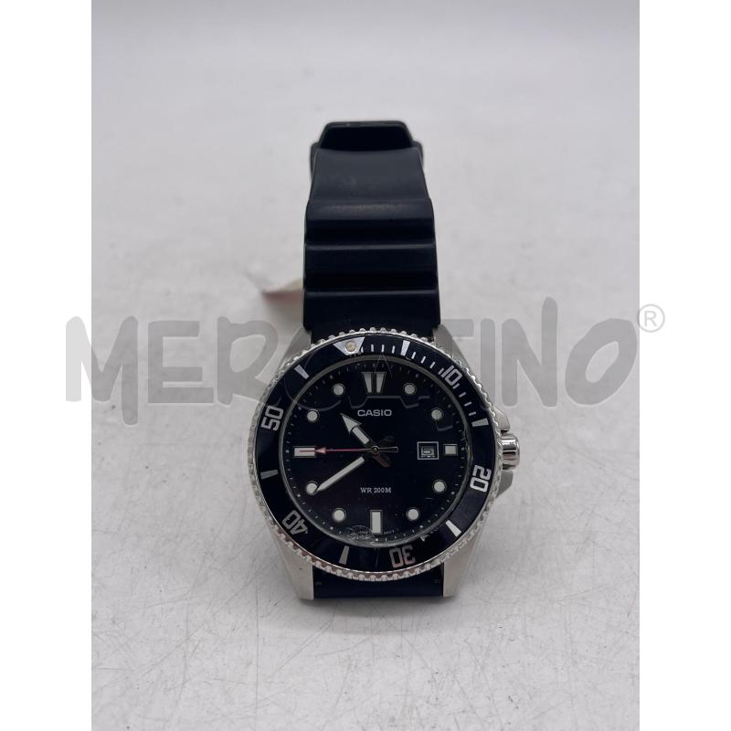 OROLOGIO DA POLSO CASIO CASSA ARGENTATA CINTURINO NERO | Mercatino dell'Usato Montesilvano 1