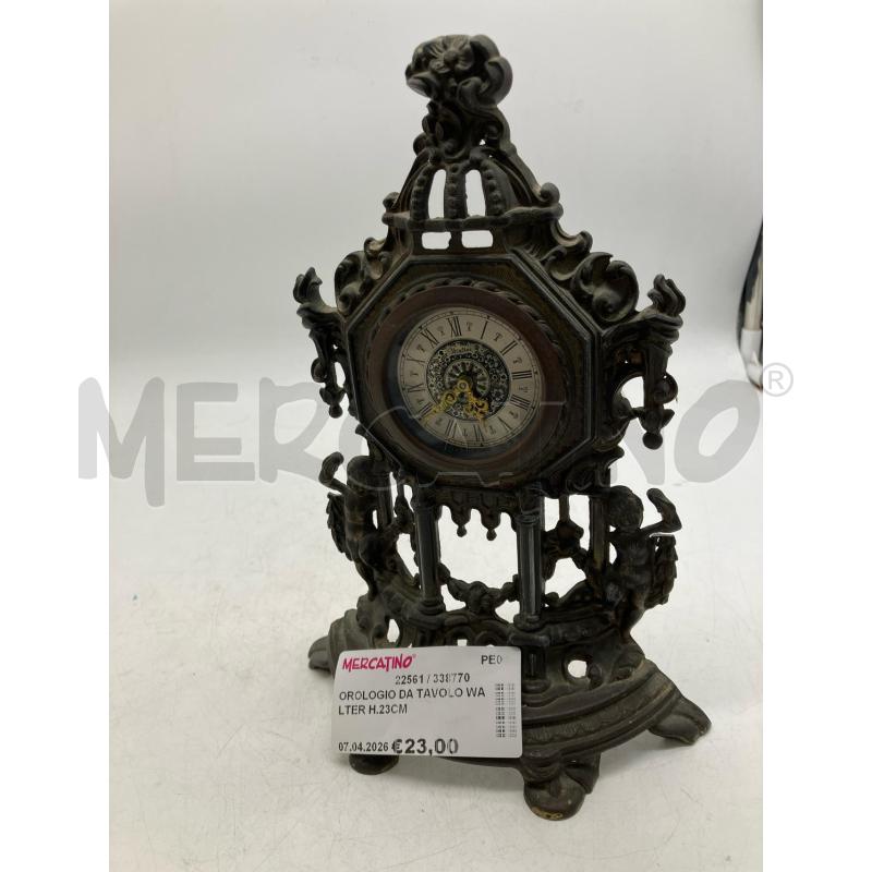 OROLOGIO DA TAVOLO WALTER H.23CM | Mercatino dell'Usato Montesilvano 1