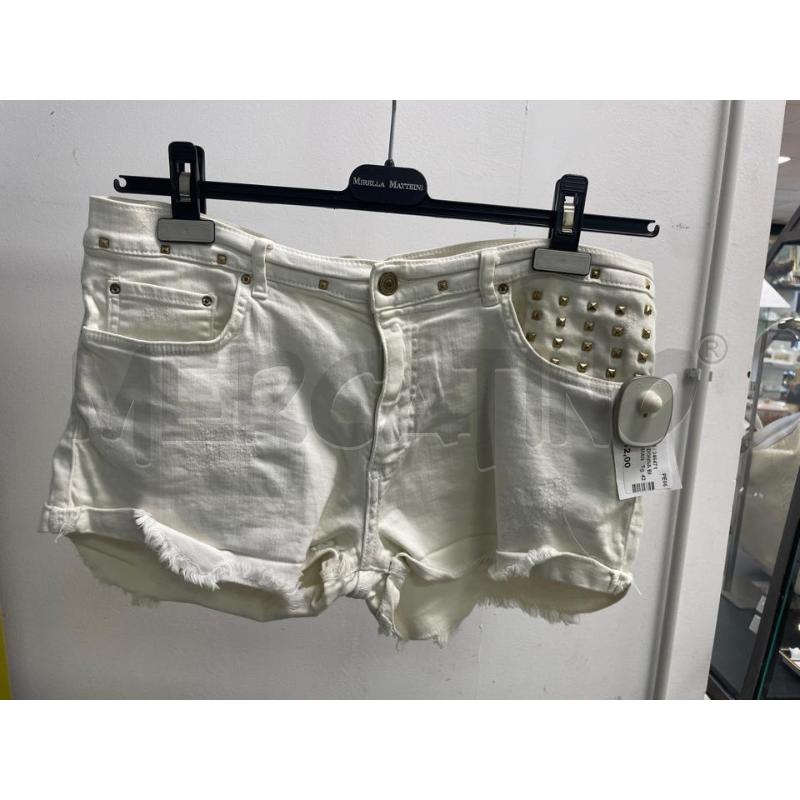 PANTALONCINO DONNA BIANCO ZARA WOMAN JEANS BORCHIE DORATE | Mercatino dell'Usato Montesilvano 1