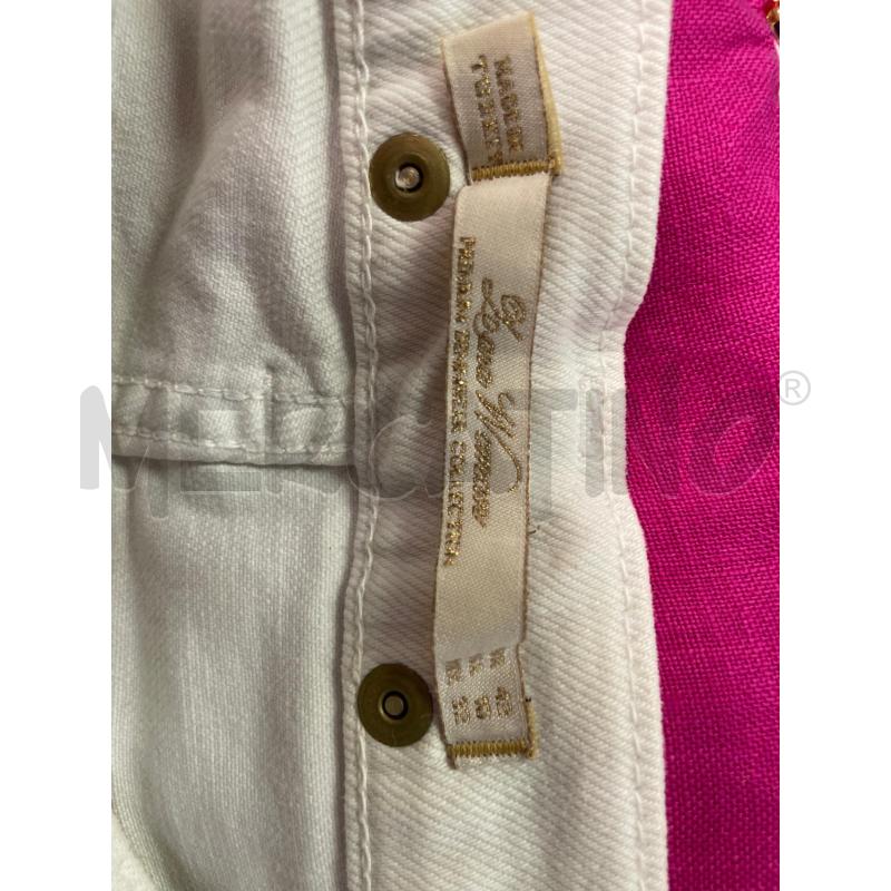 PANTALONCINO DONNA BIANCO ZARA WOMAN JEANS BORCHIE DORATE | Mercatino dell'Usato Montesilvano 3