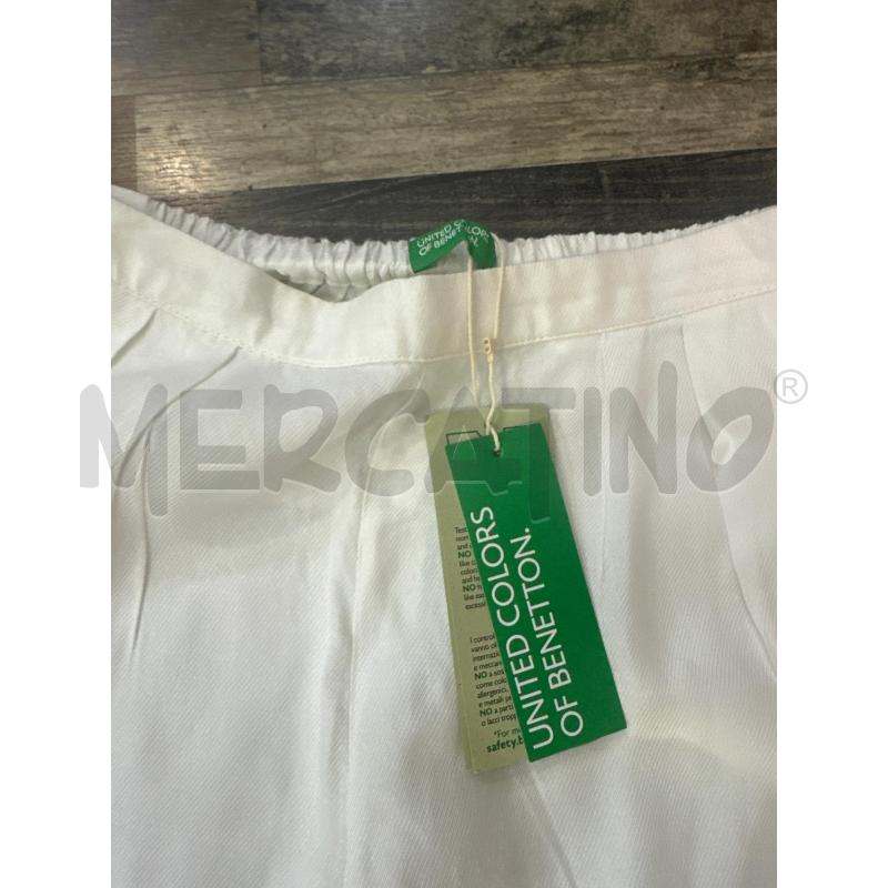 PANTALONE BAMBINA BIANCO LEGGERO BENETTON | Mercatino dell'Usato Montesilvano 2