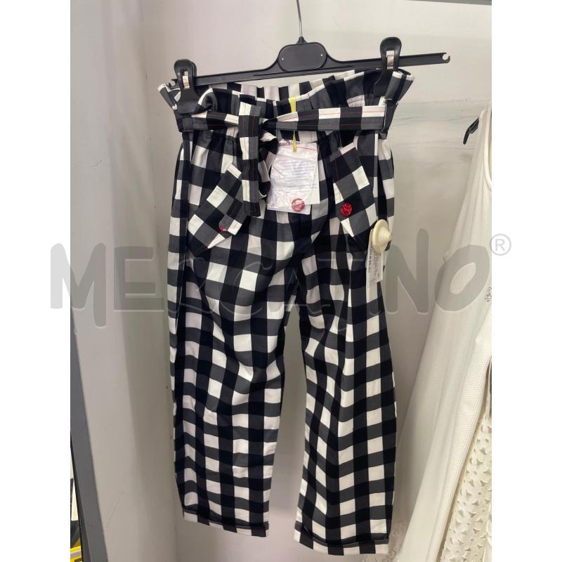 PANTALONE BAMBINA STELLA JEAN BIANCO NERO QUADRI | Mercatino dell'Usato Montesilvano 1