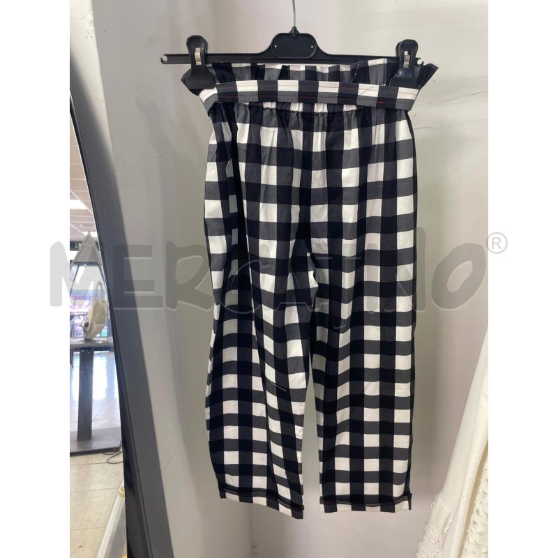 PANTALONE BAMBINA STELLA JEAN BIANCO NERO QUADRI | Mercatino dell'Usato Montesilvano 2