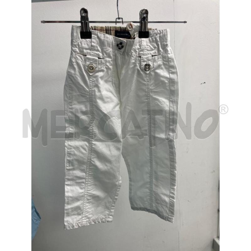 PANTALONE BAMBINO BURBERRY BIANCO LEGGERO | Mercatino dell'Usato Montesilvano 1