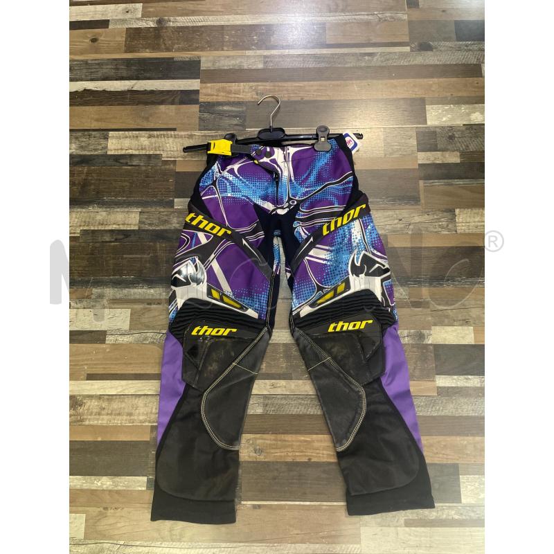 PANTALONE BAMBINO MOTOCROSS THOR NERO VIOLA FANTASIA | Mercatino dell'Usato Montesilvano 1
