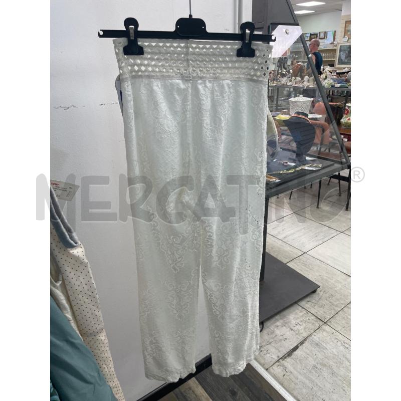 PANTALONE DONNA AZAKA PARIS BIANCO PIZZO | Mercatino dell'Usato Montesilvano 1