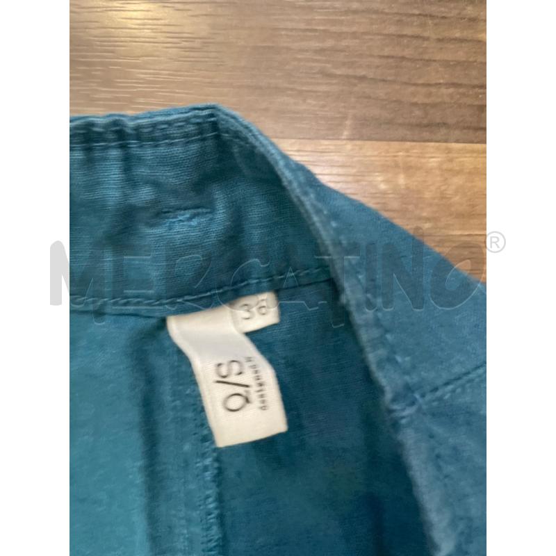 PANTALONE DONNA AZZURRO Q/S LARGO PALAZZO MISTO LINO | Mercatino dell'Usato Montesilvano 2