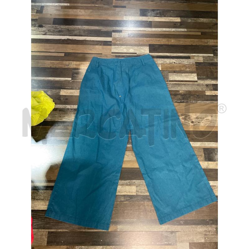 PANTALONE DONNA AZZURRO Q/S LARGO PALAZZO MISTO LINO | Mercatino dell'Usato Montesilvano 3