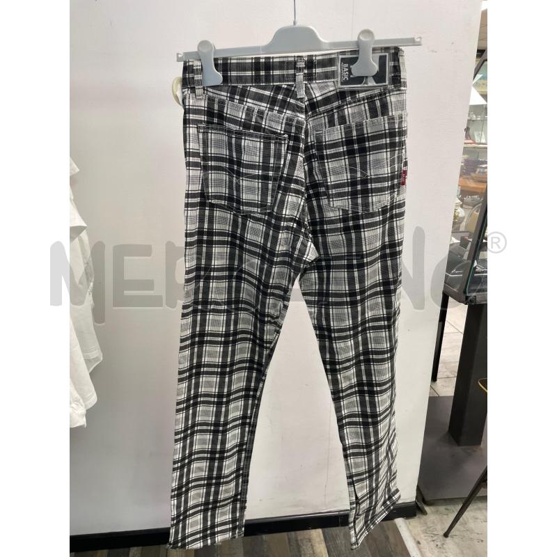 PANTALONE DONNA BASIC NOUVEAU QUADRETTATI BIANCHI NERI  | Mercatino dell'Usato Montesilvano 2