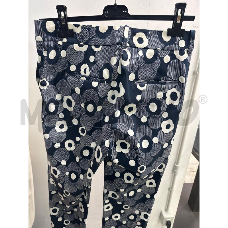 PANTALONE DONNA CAPPELLINI BLU FANTASIA FIORI BIANCHI | Mercatino dell'Usato Montesilvano 3