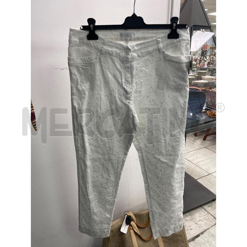 PANTALONE DONNA CLARIA SHAVIEN BIANCHI RICAMATI | Mercatino dell'Usato Montesilvano 1