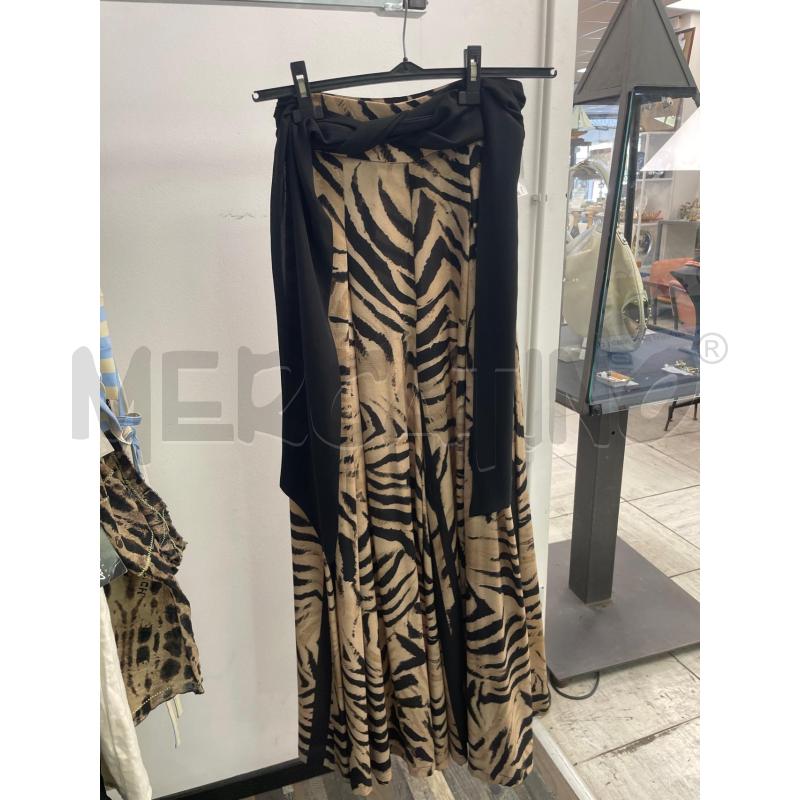 PANTALONE DONNA DIVE DIVINE PALAZZO ZEBRATO MARRO NERO | Mercatino dell'Usato Montesilvano 1
