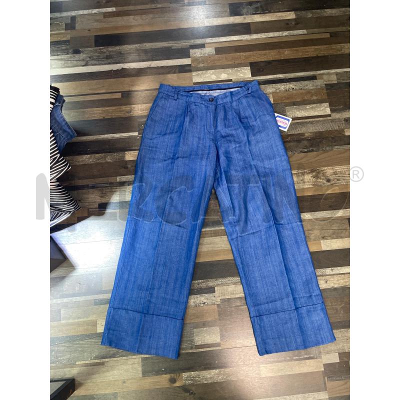 PANTALONE DONNA DIXIE MISTO LINO AZZURRO | Mercatino dell'Usato Montesilvano 1