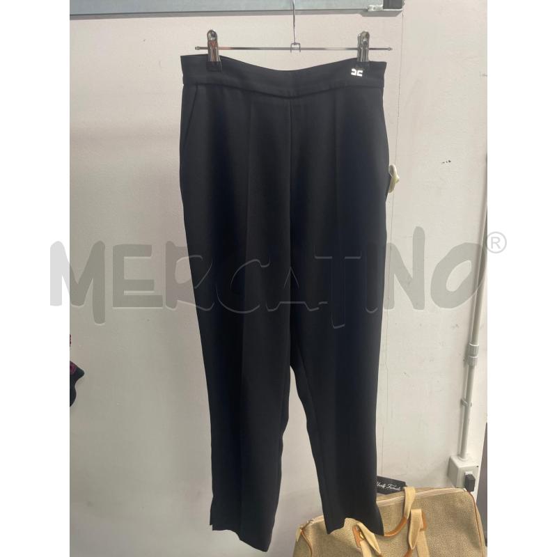 PANTALONE DONNA ELISABETTA FRANCHI NERI LOGO DORATO | Mercatino dell'Usato Montesilvano 1