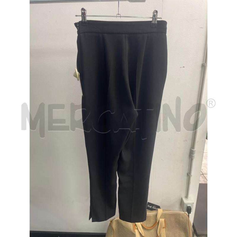 PANTALONE DONNA ELISABETTA FRANCHI NERI LOGO DORATO | Mercatino dell'Usato Montesilvano 2
