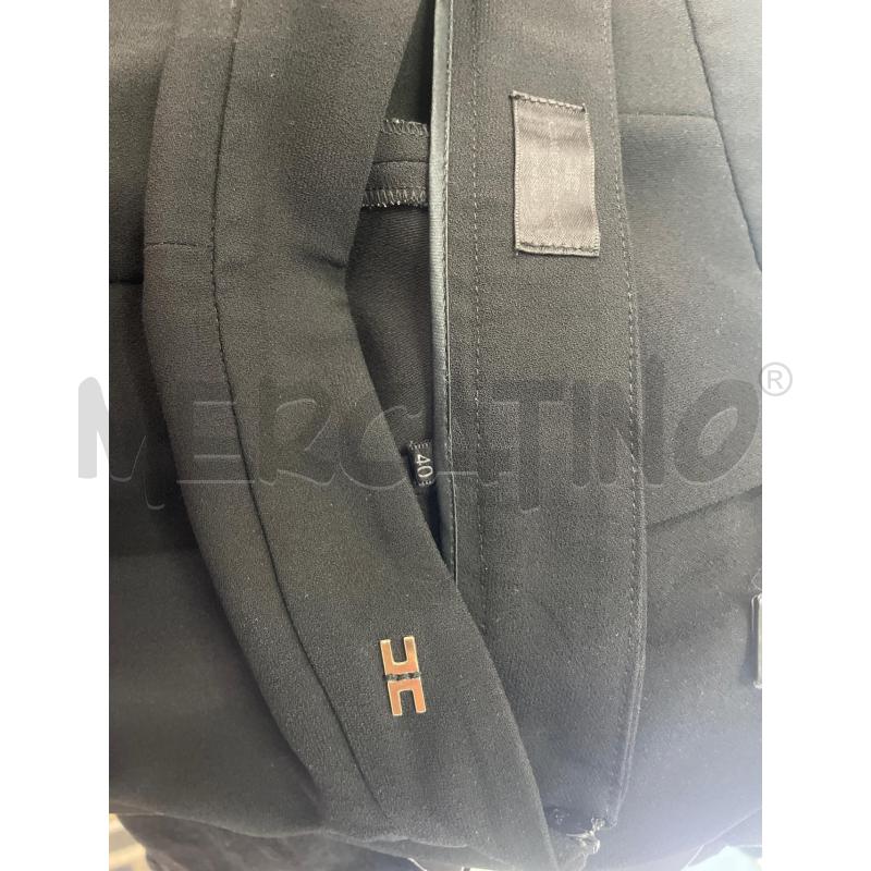 PANTALONE DONNA ELISABETTA FRANCHI NERI LOGO DORATO | Mercatino dell'Usato Montesilvano 3