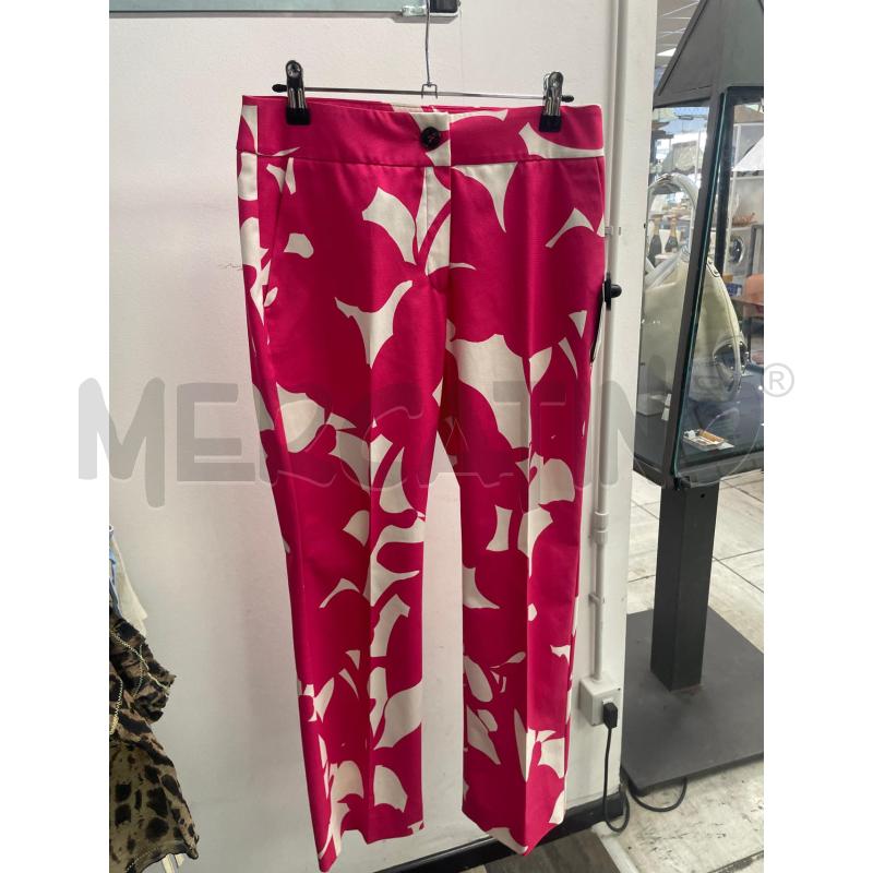 PANTALONE DONNA EMME MARELLA BIANCO FIORI STAMPATI | Mercatino dell'Usato Montesilvano 1