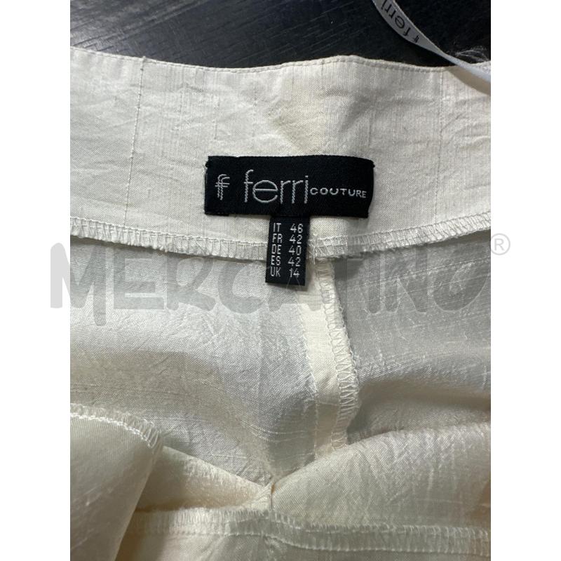 PANTALONE DONNA FERRI BIANCO SETA | Mercatino dell'Usato Montesilvano 2