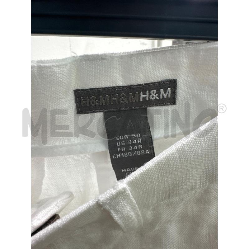 PANTALONE DONNA H&M BIANCO LINO TG GRANDE | Mercatino dell'Usato Montesilvano 2