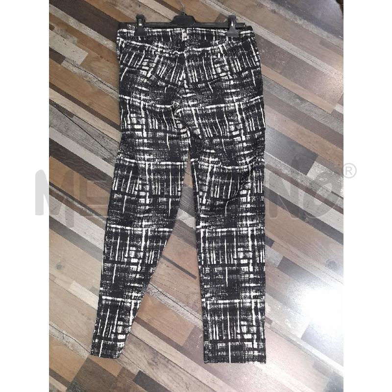 PANTALONE DONNA INTREND FANTASIA BIANCO NERO  | Mercatino dell'Usato Montesilvano 2