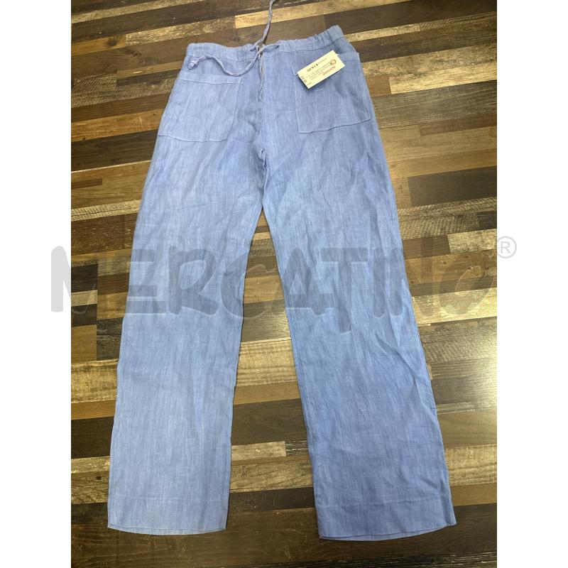 PANTALONE DONNA LINO AZZURRO SMARCHIATO | Mercatino dell'Usato Montesilvano 1