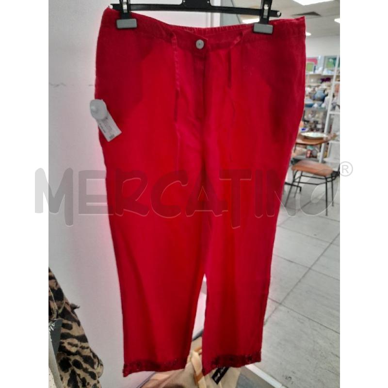 PANTALONE DONNA LINO ROSSO SMARCHIATO TG GRANDE  | Mercatino dell'Usato Montesilvano 1