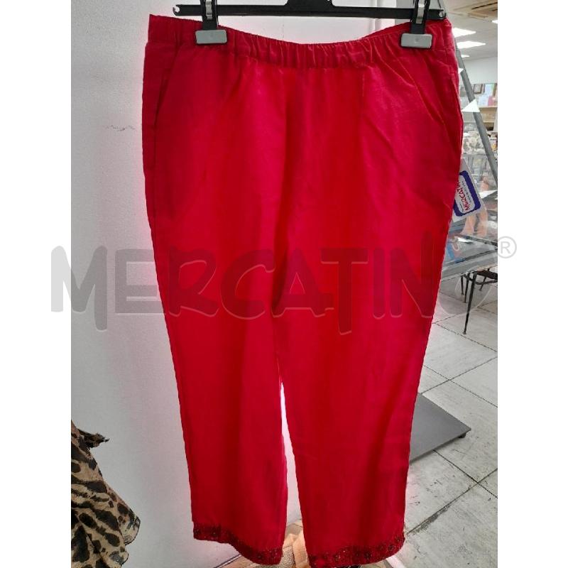 PANTALONE DONNA LINO ROSSO SMARCHIATO TG GRANDE  | Mercatino dell'Usato Montesilvano 2