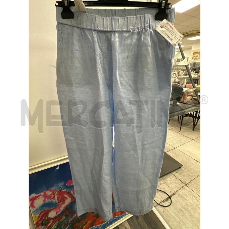 PANTALONE DONNA PESERICO LINO AZZURRO | Mercatino dell'Usato Montesilvano 1