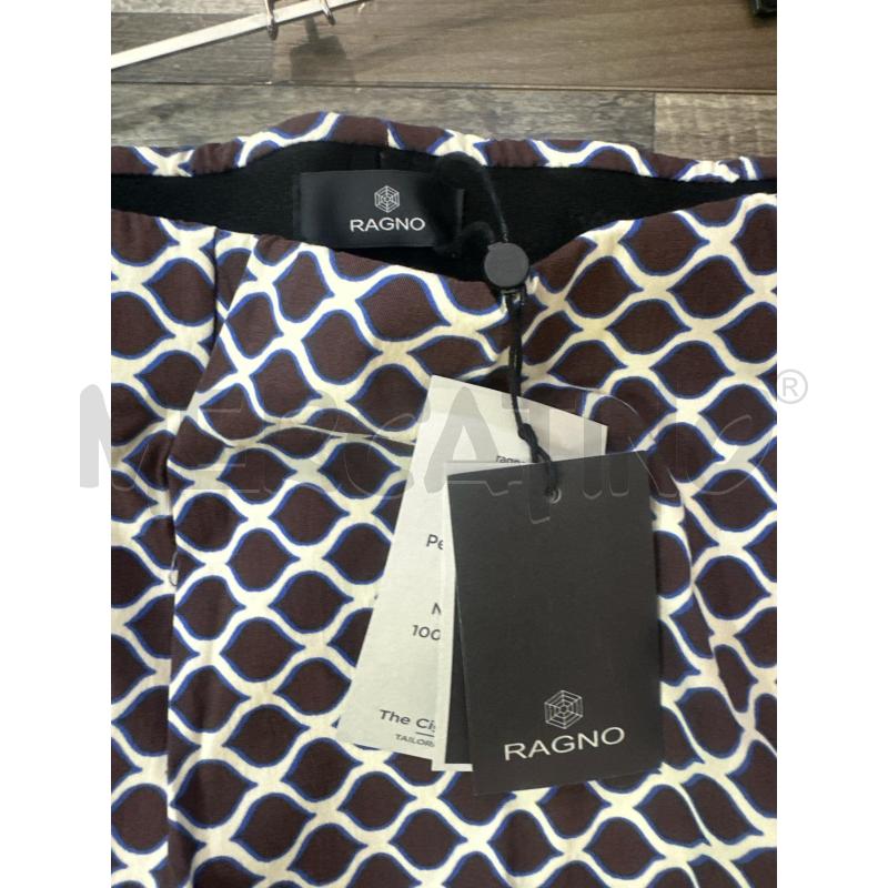 PANTALONE DONNA RAGNO BIANCO ROMBI MARRONI CONTORNO BL7U | Mercatino dell'Usato Montesilvano 2