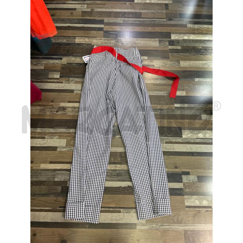 PANTALONE DONNA RUE BISQUIT BIANCO QUADRETTATO BLU LACCIO ROSSO | Mercatino dell'Usato Montesilvano 3