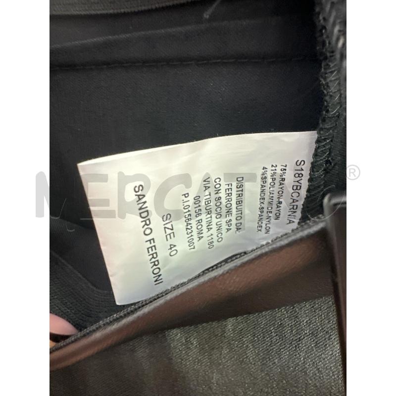 PANTALONE DONNA SANDRO FERRONE NERO | Mercatino dell'Usato Montesilvano 3