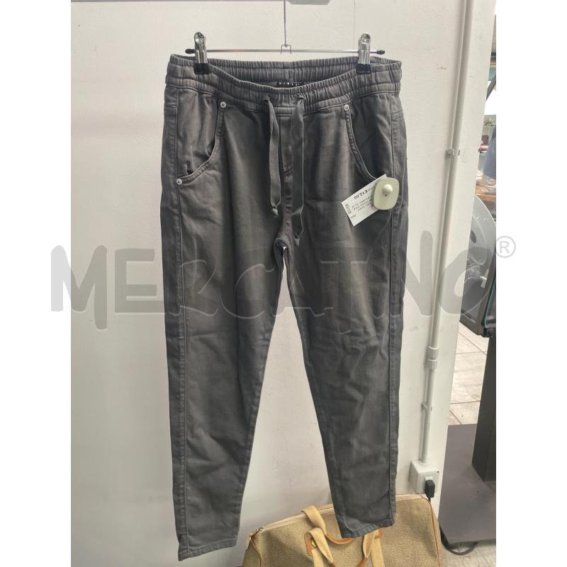 PANTALONE DONNA SISLEY GRIGIO LEGGERO LACCIO VITA | Mercatino dell'Usato Montesilvano 1