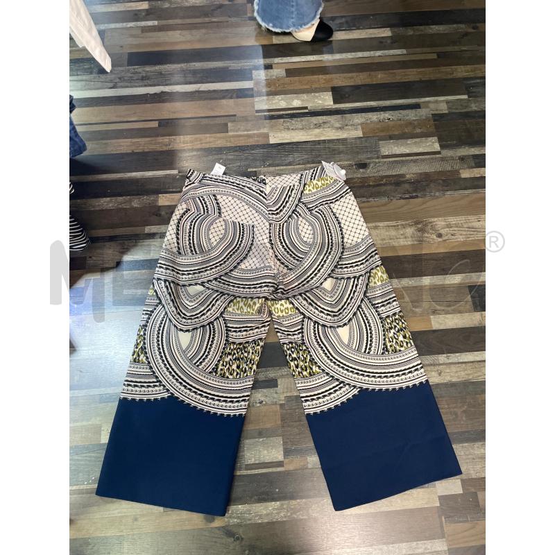 PANTALONE DONNA SMARCHIATO BEIGE FANTASIA BLU LEOPARDATA TG GRANDE | Mercatino dell'Usato Montesilvano 3